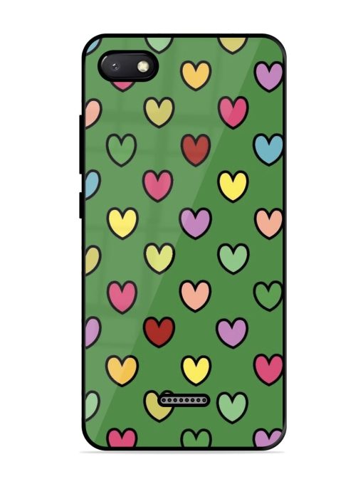 Rainbow Heart Parade Glossy Soft Edge Case for Xiaomi Redmi 6A Chachhi