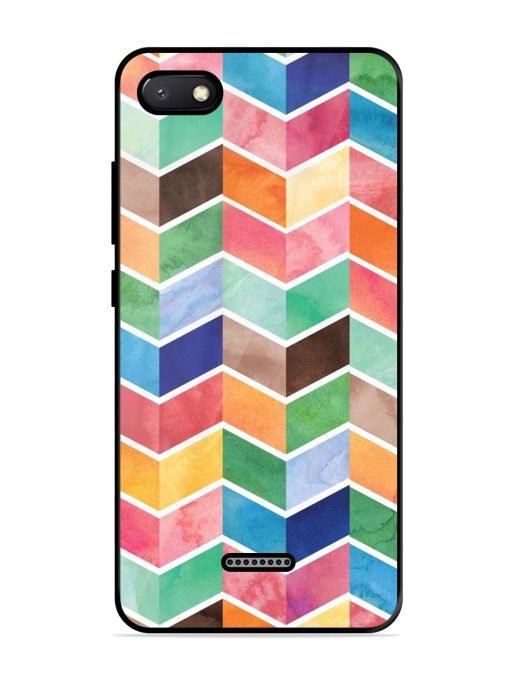 Watercolor Chevron Whimsy Glossy Soft Edge Case for Xiaomi Redmi 6A Chachhi