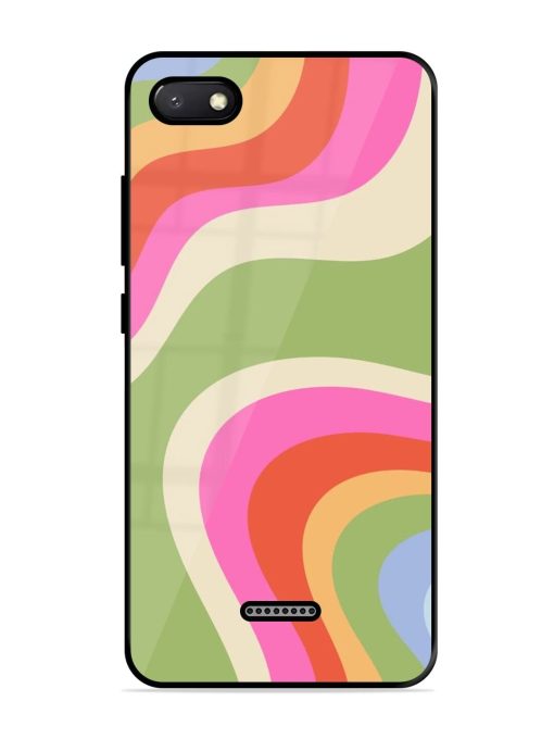 Wavy Rainbow Wonderland Glossy Soft Edge Case for Xiaomi Redmi 6A Chachhi