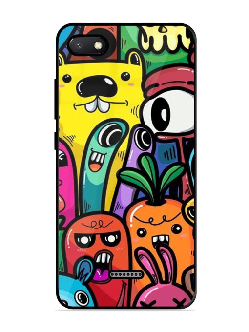 Whimsical Doodle Chaos Glossy Soft Edge Case for Xiaomi Redmi 6A Chachhi