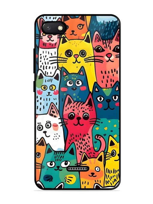 Feline Frenzy Glossy Soft Edge Case for Xiaomi Redmi 6A Chachhi