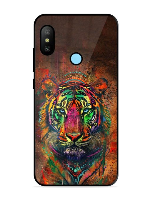 Cosmic Tiger Glossy Soft Edge Case for Xiaomi Redmi 6 Pro Chachhi