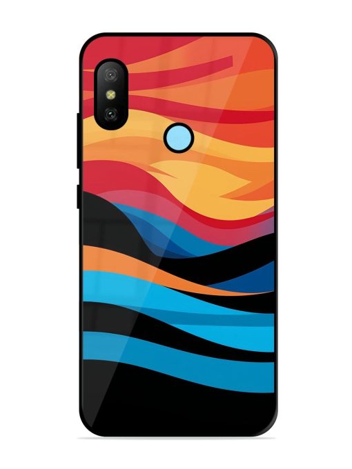 Blazing Currents Glossy Soft Edge Case for Xiaomi Redmi 6 Pro Chachhi