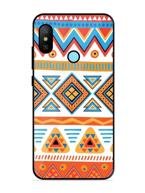 Vibrant Tribal Pattern Glossy Soft Edge Case for Xiaomi Redmi 6 Pro Chachhi