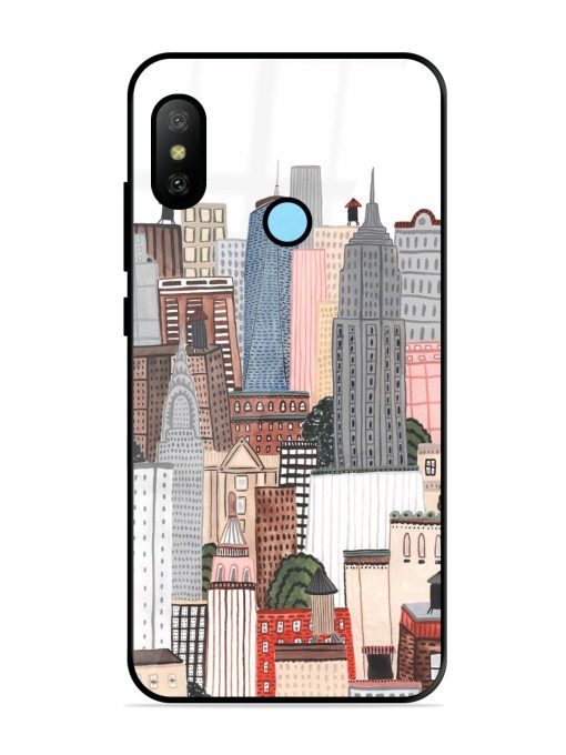 Cityscape Dreams Glossy Soft Edge Case for Xiaomi Redmi 6 Pro Chachhi