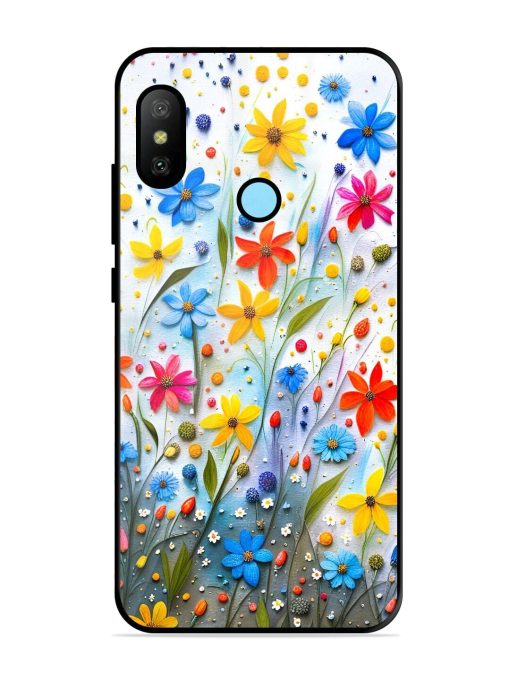 Vibrant Floral Glossy Soft Edge Case for Xiaomi Redmi 6 Pro Chachhi