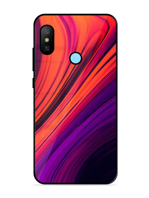 Crimson Curls Glossy Soft Edge Case for Xiaomi Redmi 6 Pro Chachhi