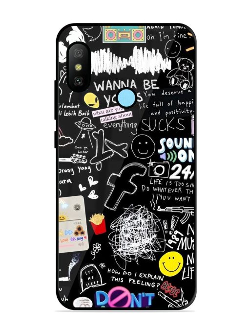 Doodle Diary Glossy Soft Edge Case for Xiaomi Redmi 6 Pro Chachhi