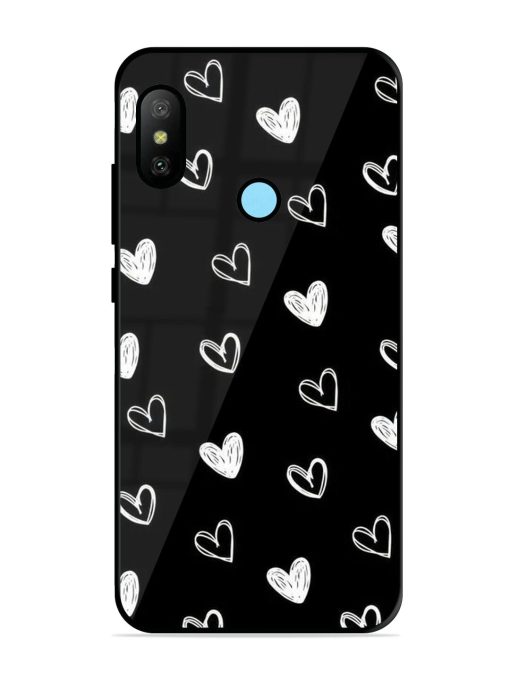 Scattered Hearts Glossy Soft Edge Case for Xiaomi Redmi 6 Pro Chachhi