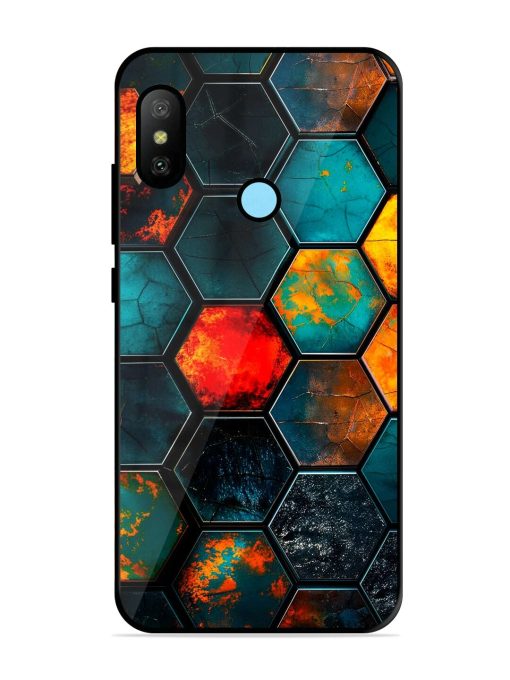 Hexagon Hive Glossy Soft Edge Case for Xiaomi Redmi 6 Pro Chachhi