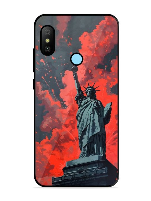 Lady Liberty'S Firework Finale Glossy Soft Edge Case for Xiaomi Redmi 6 Pro Chachhi