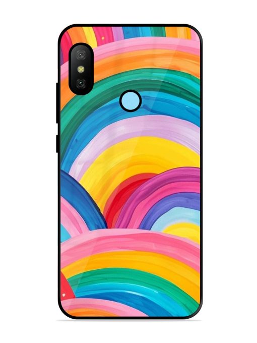 Rainbow Symphony Glossy Soft Edge Case for Xiaomi Redmi 6 Pro Chachhi