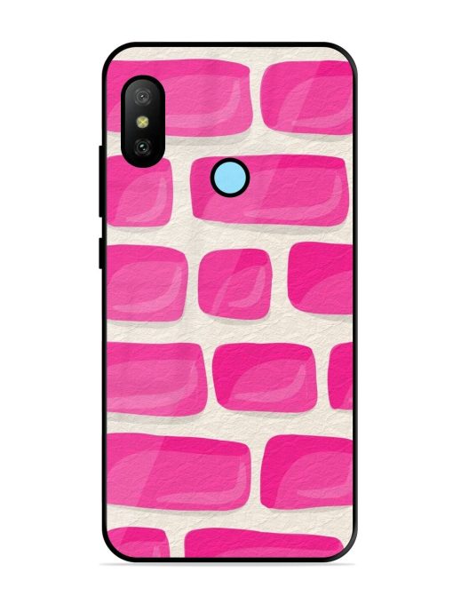 Pink Brick Wall Glossy Soft Edge Case for Xiaomi Redmi 6 Pro Chachhi