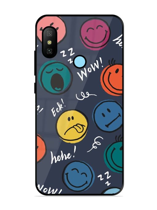 Emoticon Parade Glossy Soft Edge Case for Xiaomi Redmi 6 Pro Chachhi