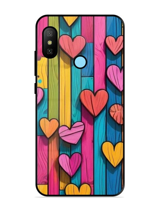 Rainbow Of Hearts Glossy Soft Edge Case for Xiaomi Redmi 6 Pro Chachhi