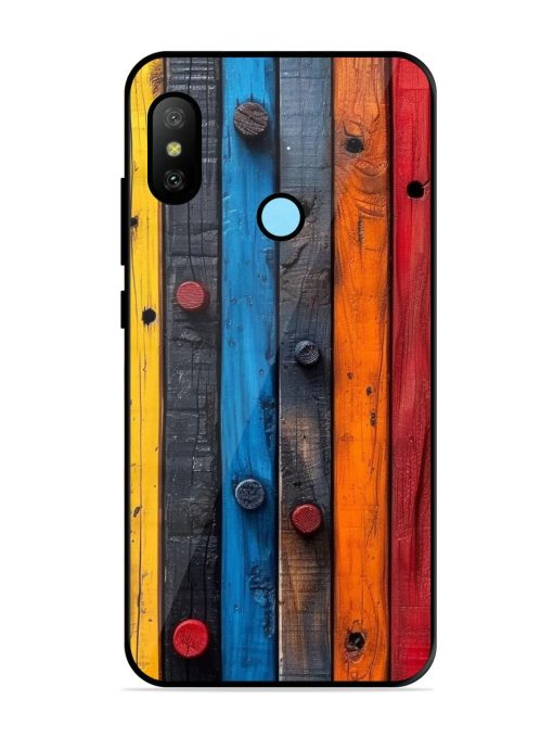 Rainbow Plank Glossy Soft Edge Case for Xiaomi Redmi 6 Pro Chachhi