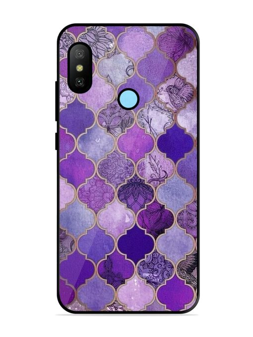 Purple Mosaic Magic Glossy Soft Edge Case for Xiaomi Redmi 6 Pro Chachhi