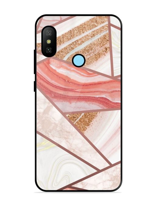 Rosy Mosaic Glossy Soft Edge Case for Xiaomi Redmi 6 Pro Chachhi