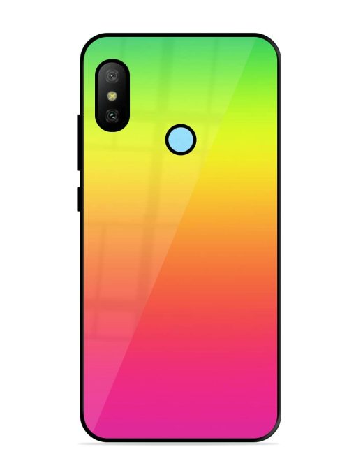 Rainbow Gradient Glossy Soft Edge Case for Xiaomi Redmi 6 Pro Chachhi