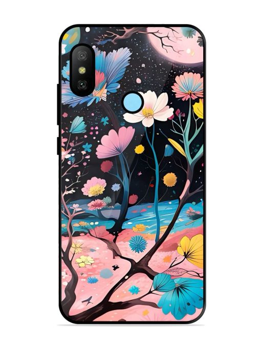 Cosmic Bloom Glossy Soft Edge Case for Xiaomi Redmi 6 Pro Chachhi