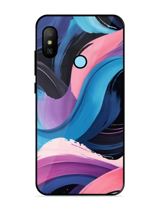 Whimsical Waves Glossy Soft Edge Case for Xiaomi Redmi 6 Pro Chachhi