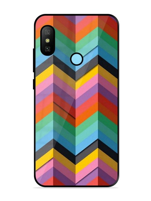 Colorful Zigzag Glossy Soft Edge Case for Xiaomi Redmi 6 Pro Chachhi