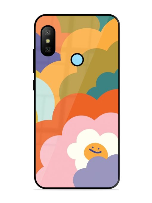 Happy Flower Power Glossy Soft Edge Case for Xiaomi Redmi 6 Pro Chachhi