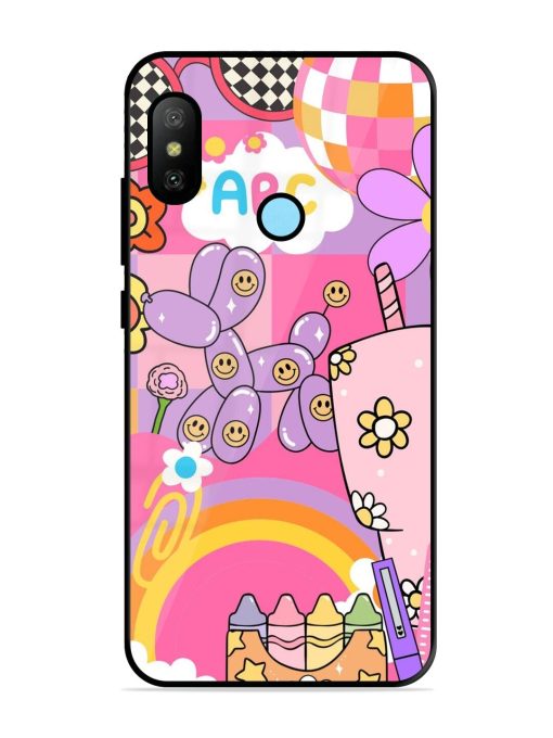 Whimsical Y2K Chaos Glossy Soft Edge Case for Xiaomi Redmi 6 Pro Chachhi