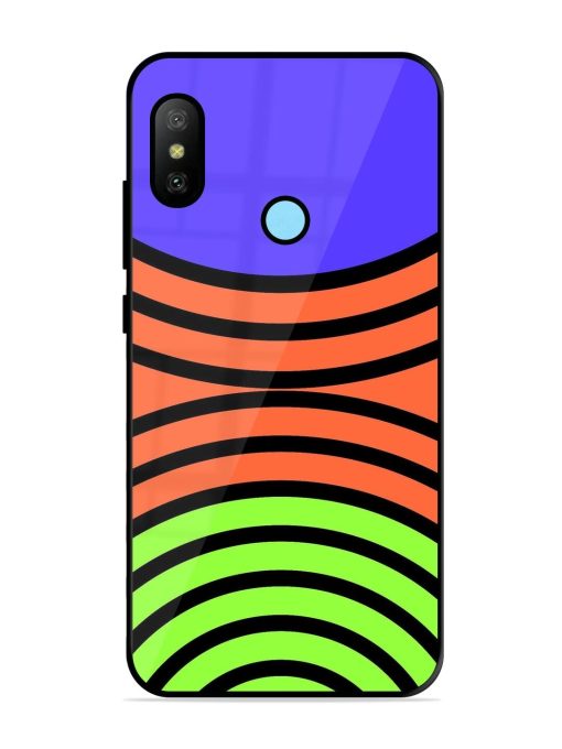 Psychedelic Stripe Symphony Glossy Soft Edge Case for Xiaomi Redmi 6 Pro Chachhi