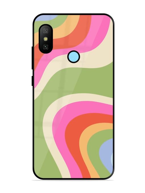 Wavy Rainbow Wonderland Glossy Soft Edge Case for Xiaomi Redmi 6 Pro Chachhi