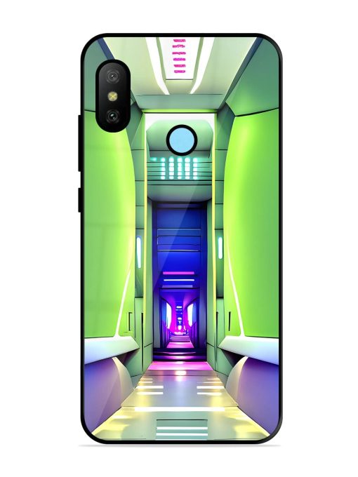 Neon Corridor Glossy Soft Edge Case for Xiaomi Redmi 6 Pro Chachhi