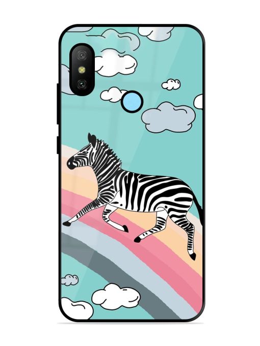 Zebra On A Rainbow Glossy Soft Edge Case for Xiaomi Redmi 6 Pro Chachhi