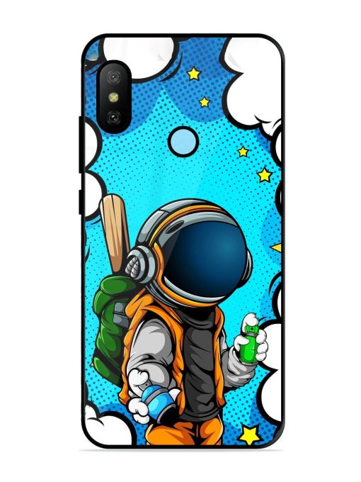 Space Graffiti Artist Glossy Soft Edge Case for Xiaomi Redmi 6 Pro