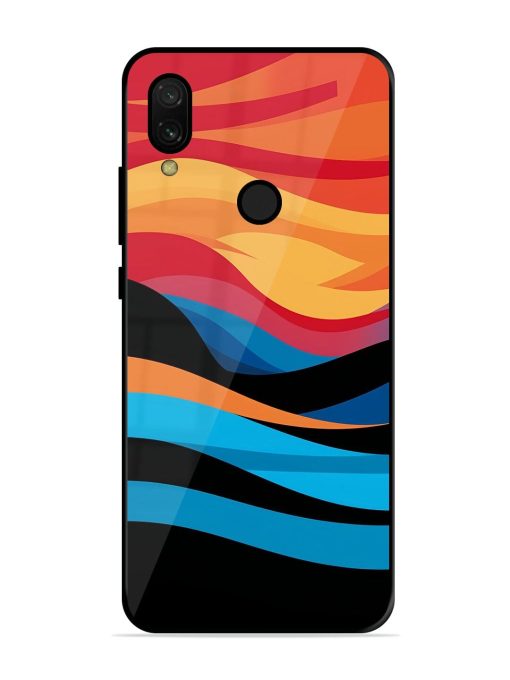 Blazing Currents Glossy Soft Edge Case for Xiaomi Redmi 7 Chachhi