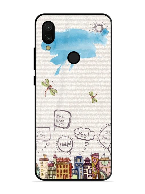 Doodle City Glossy Soft Edge Case for Xiaomi Redmi 7 Chachhi