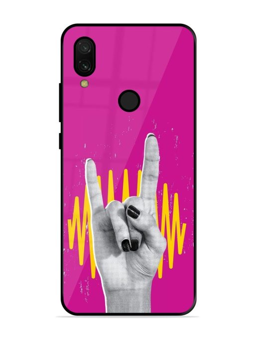 Rock Hand Glossy Soft Edge Case for Xiaomi Redmi 7 Chachhi