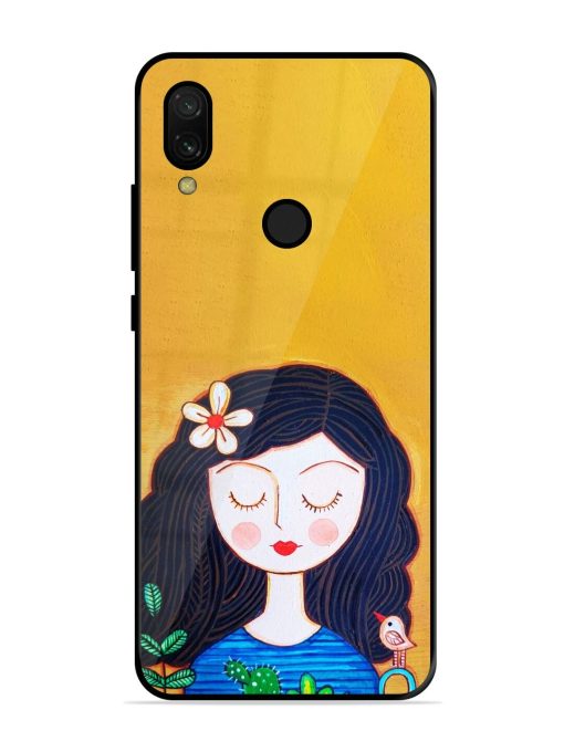 Girl Illustration Glossy Soft Edge Case for Xiaomi Redmi 7 Chachhi