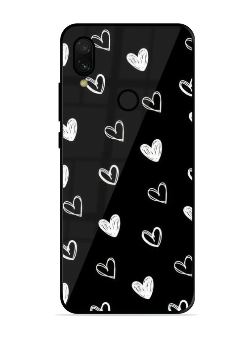 Scattered Hearts Glossy Soft Edge Case for Xiaomi Redmi 7 Chachhi