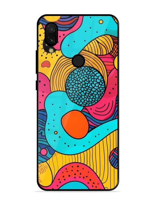 Psychedelic Patterns Glossy Soft Edge Case for Xiaomi Redmi 7 Chachhi