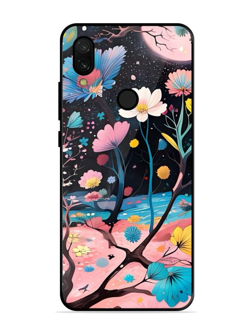 Cosmic Bloom Glossy Soft Edge Case for Xiaomi Redmi 7 Chachhi