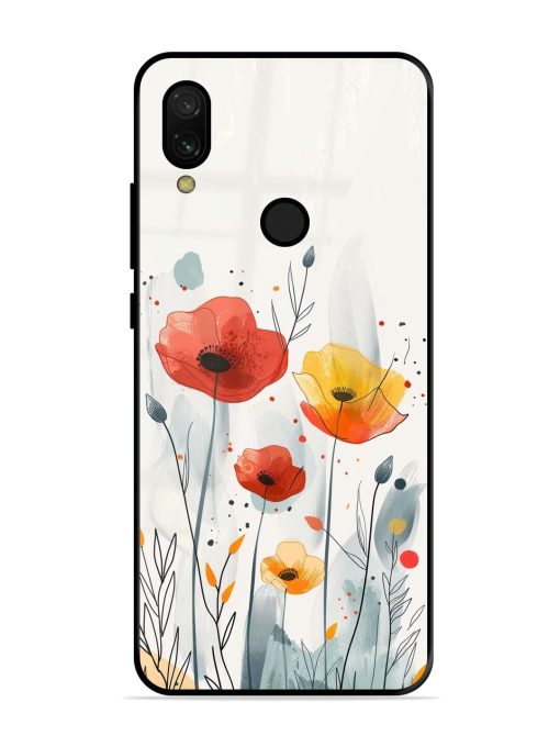 Poppy Fields Glossy Soft Edge Case for Xiaomi Redmi 7 Chachhi