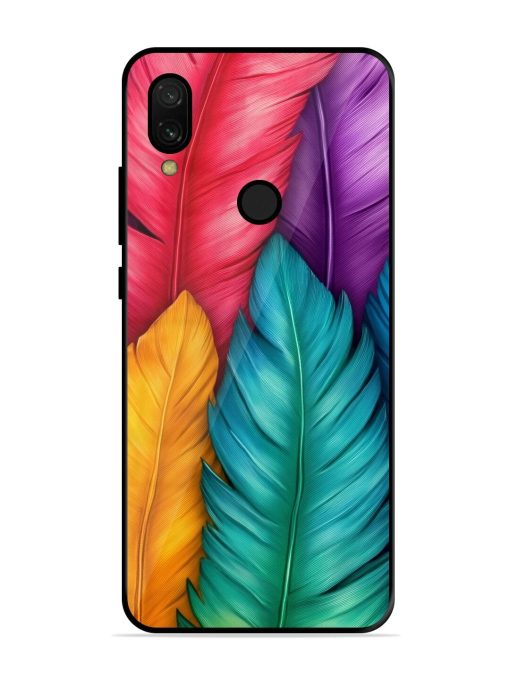 Rainbow Feathers Glossy Soft Edge Case for Xiaomi Redmi 7 Chachhi