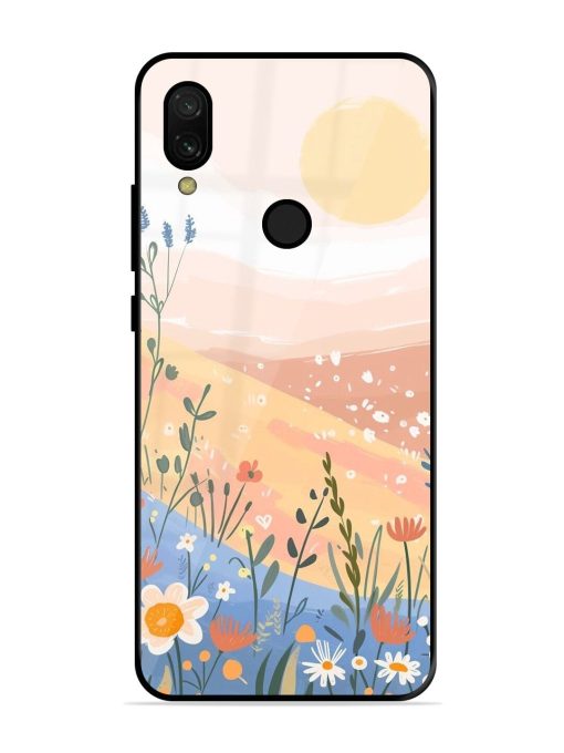 Golden Hour Blooms Glossy Soft Edge Case for Xiaomi Redmi 7 Chachhi