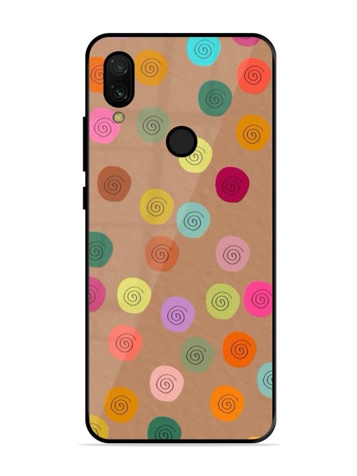 Swirly Dots On Kraft Glossy Soft Edge Case for Xiaomi Redmi 7