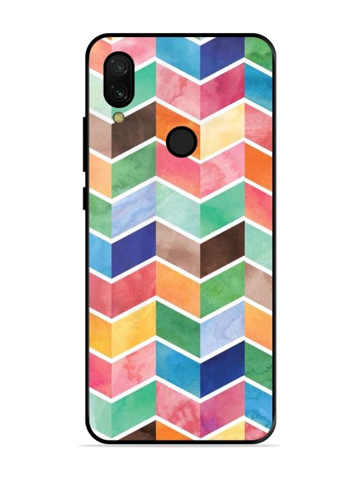 Watercolor Chevron Whimsy Glossy Soft Edge Case for Xiaomi Redmi 7 Chachhi