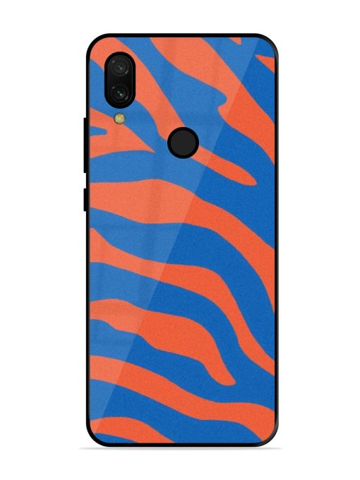 Zebra Stripes In Blue And Orange Glossy Soft Edge Case for Xiaomi Redmi 7