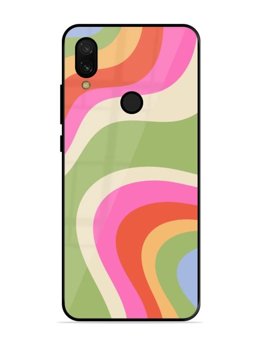 Wavy Rainbow Wonderland Glossy Soft Edge Case for Xiaomi Redmi 7 Chachhi