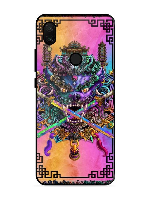 Psychedelic Fu Dog Tapestry Glossy Soft Edge Case for Xiaomi Redmi 7 Chachhi