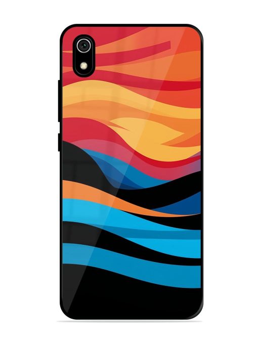 Blazing Currents Glossy Soft Edge Case for Xiaomi Redmi 7A Chachhi