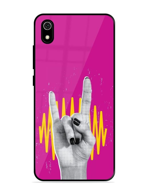 Rock Hand Glossy Soft Edge Case for Xiaomi Redmi 7A Chachhi